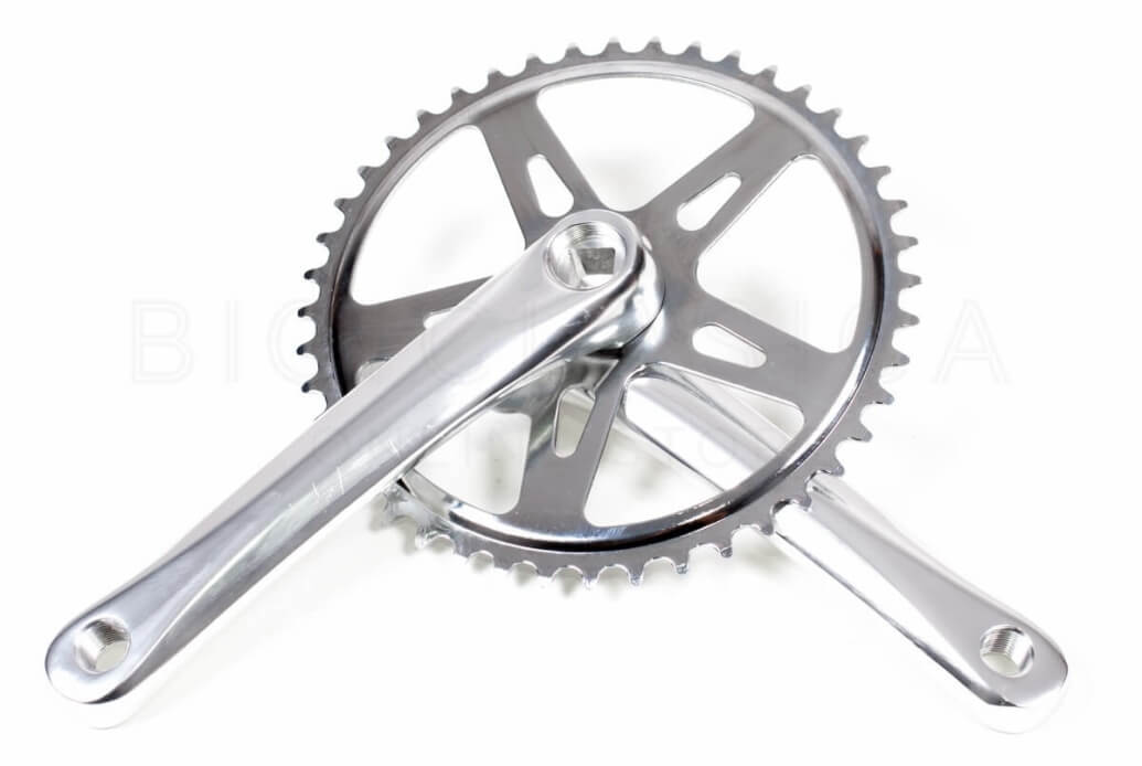 Pédalier Vélo Plateau 44 Dents - Manivelle 170 Mm En Acier Pour Vélo Simple Vitesse