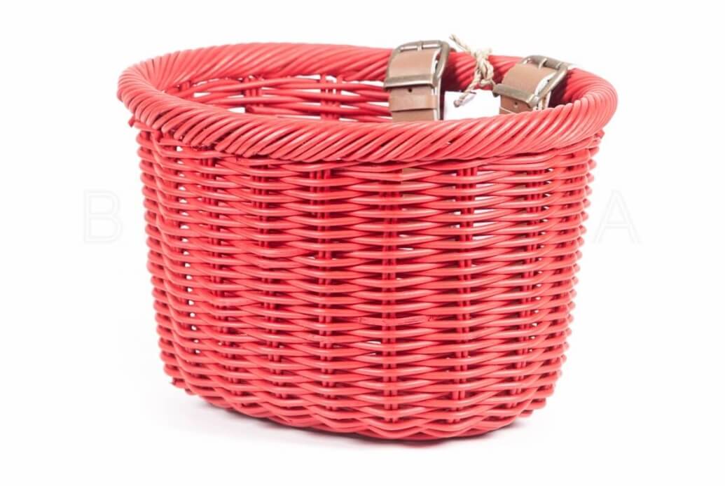Wicker bicycle basket Victoria Wicker red