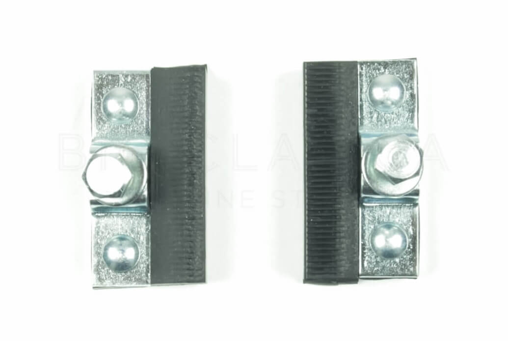 Black brake pads for classic bike rod brakes (pair)