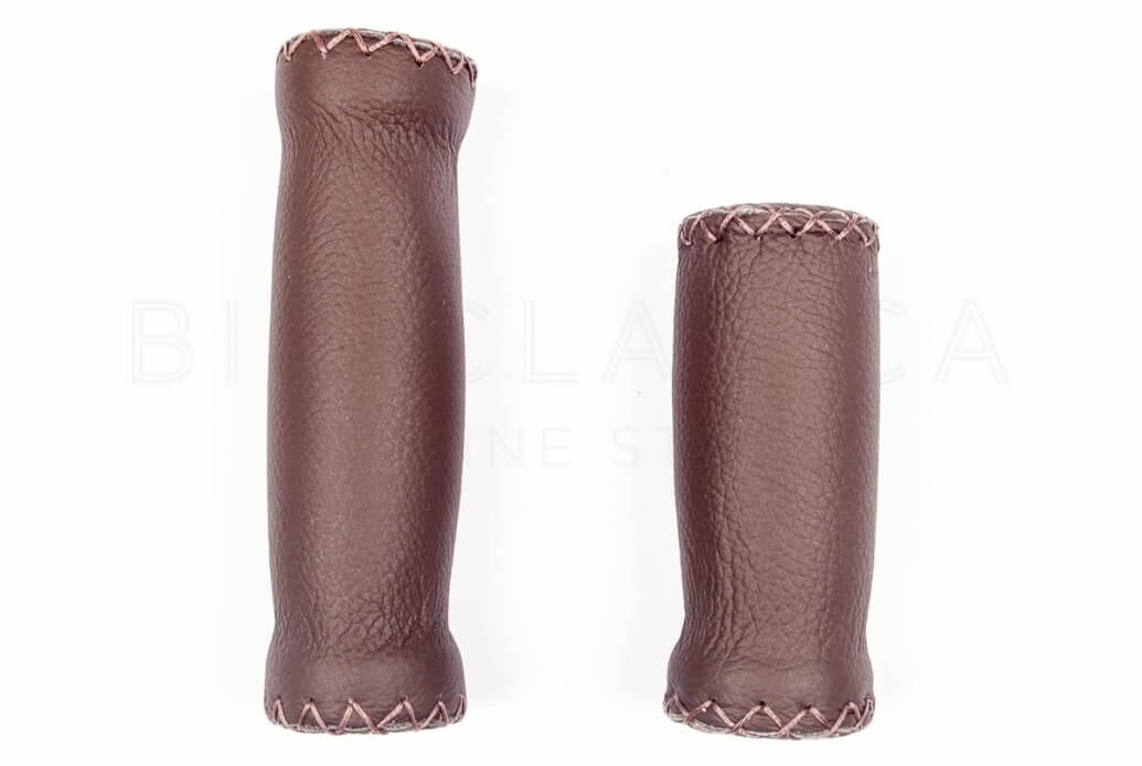 Handcrafted grips Dark Brown Leather 120/90mm