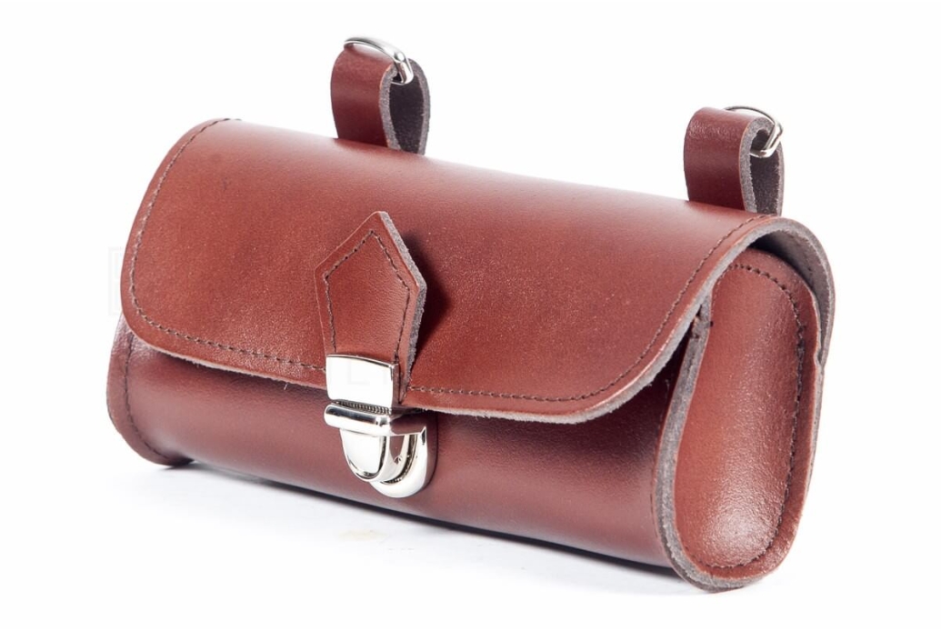 Oval Semi-Leather Briefcase Brown Victoria