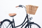 Comprar Cesta de mimbre para Bicicleta con asa con sistema KlickFix Miel