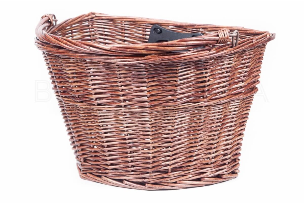 Wicker Bicycle Basket with KlickFix System Brown