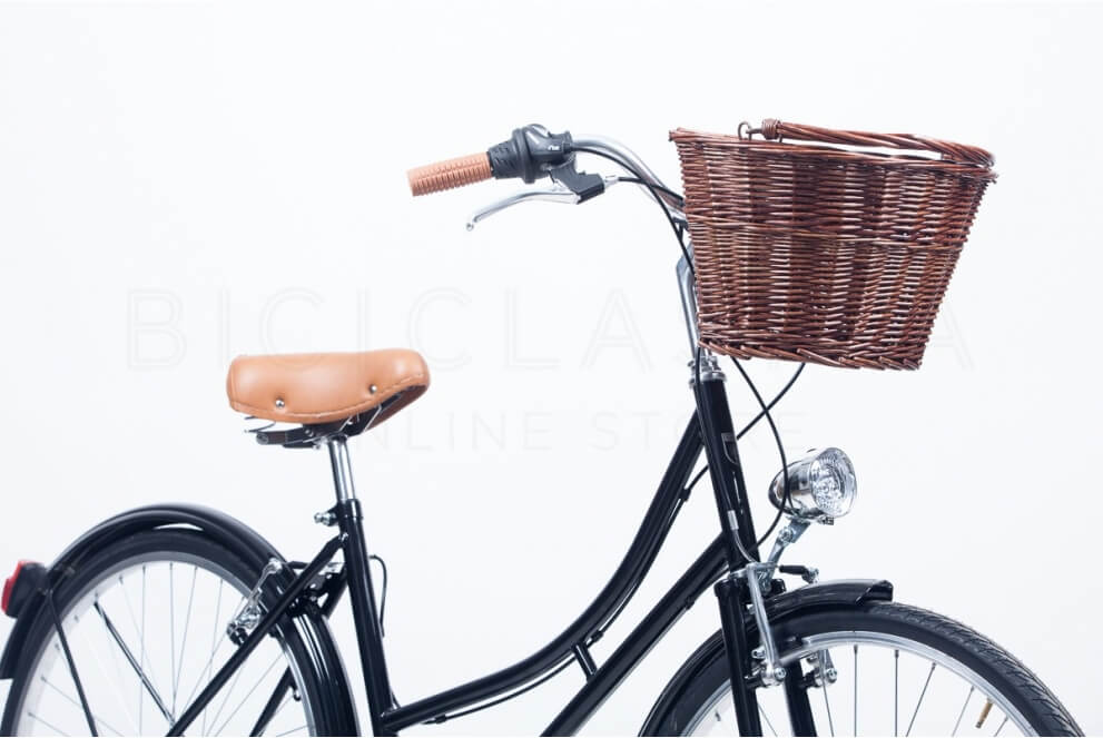 Comprar Cesta de mimbre para Bicicleta con sistema KlickFix Marron