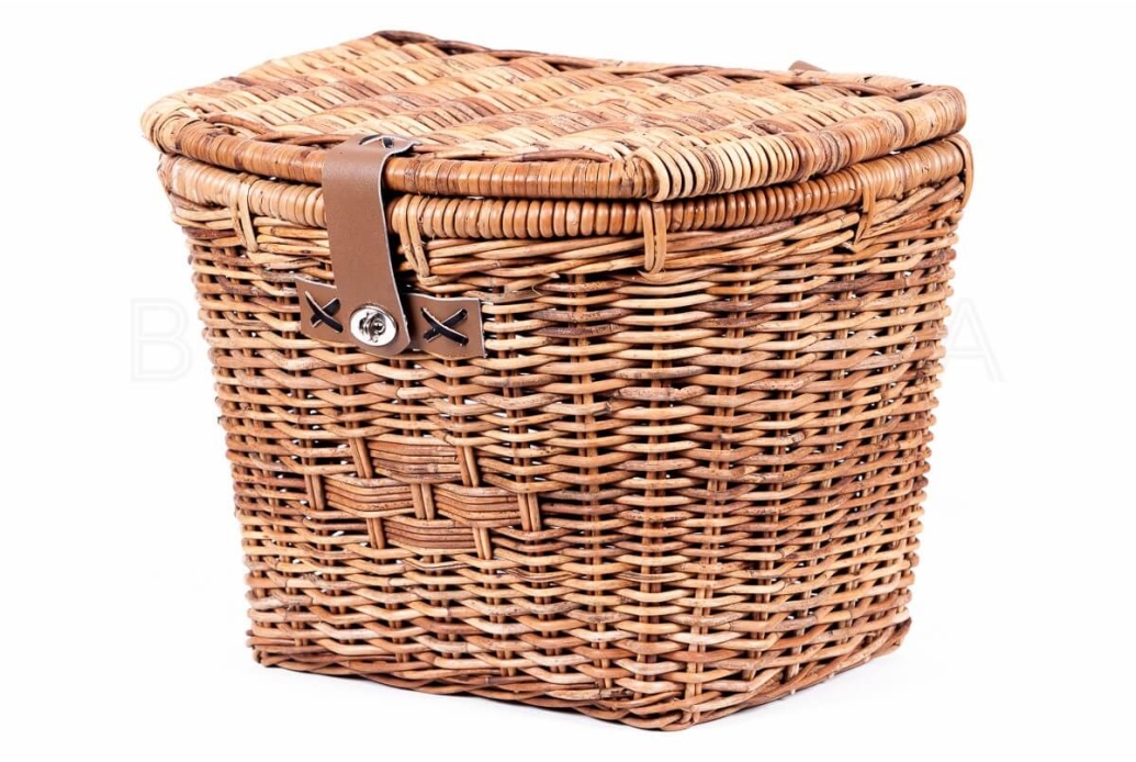 Herman wicker basket with lid