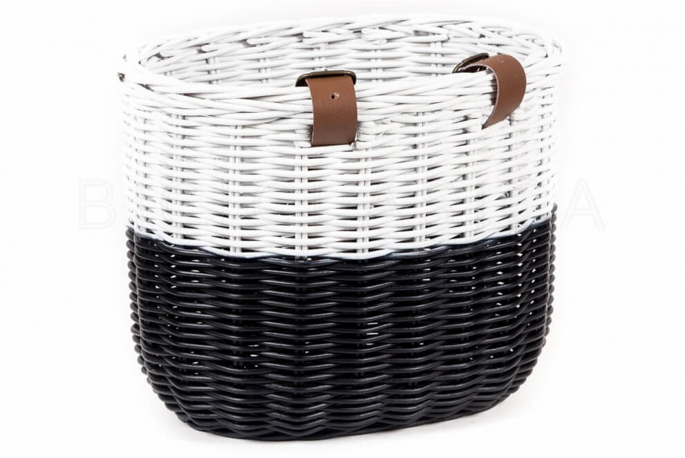 Comprar Cesta de mimbre Bicolor Negro - Blanco