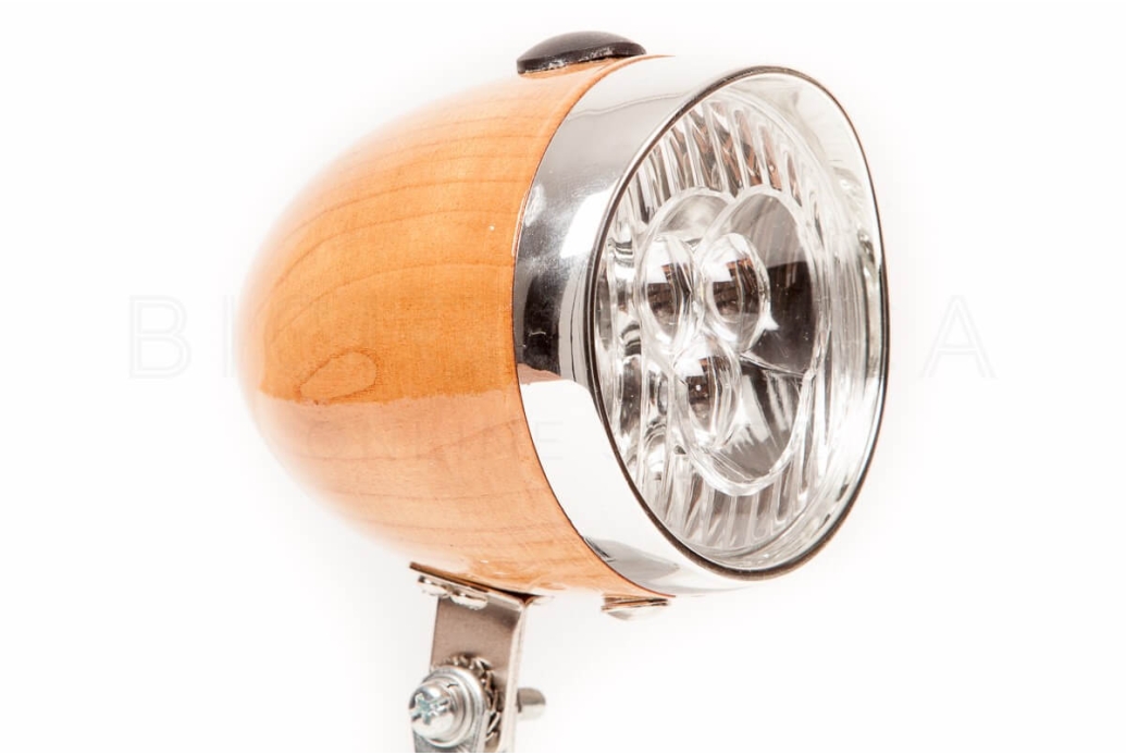 Lampe à Led en bois classique pour bicyclette miel