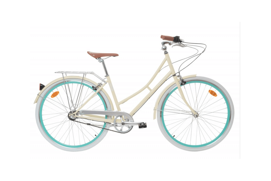 Comprar Bicicleta Urbana Fabricbike Stokey 3V Crema con portabultos delantero