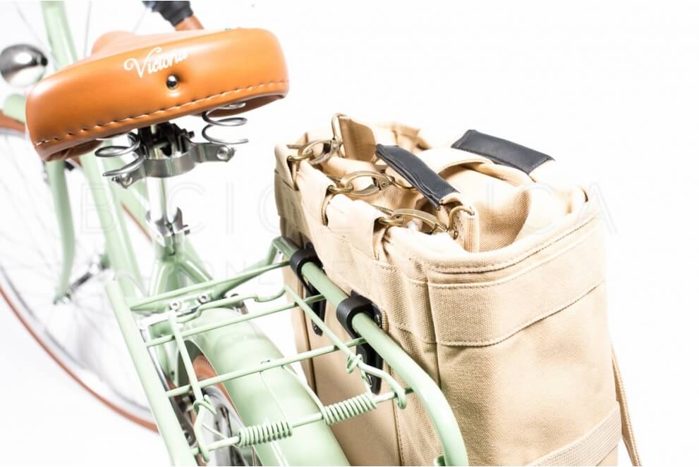 Comprar Alforja mochila para bicicleta de uso urbano color camel