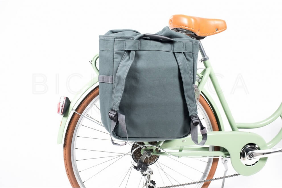 Comprar Alforja mochila para bicicleta de uso urbano verde