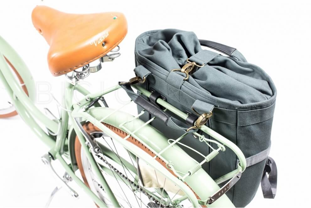 Comprar Alforja mochila para bicicleta de uso urbano verde