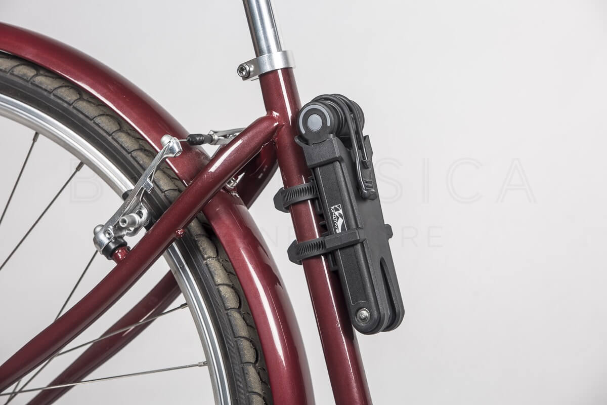 Candado Plegable Bicicleta de Acero con Soporte