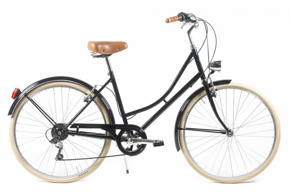 Comprar Bicicleta de paseo vintage Capri Barcelona Negro-Crema.