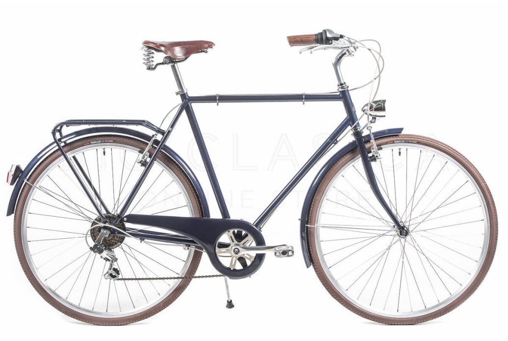 Comprar Bicicleta Capri Berlin Man Space Blue-Marrón 6 Velocidades Brooks