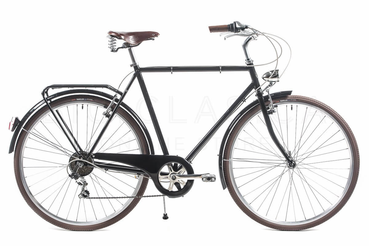 Bicicleta Paseo Hombre Negro-Marrón 6V | Bicicletas de Paseo Baratas Biciclasica.com