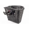 Comprar Cesta de mimbre para Bicicleta con asa con sistema KlickFix Negro