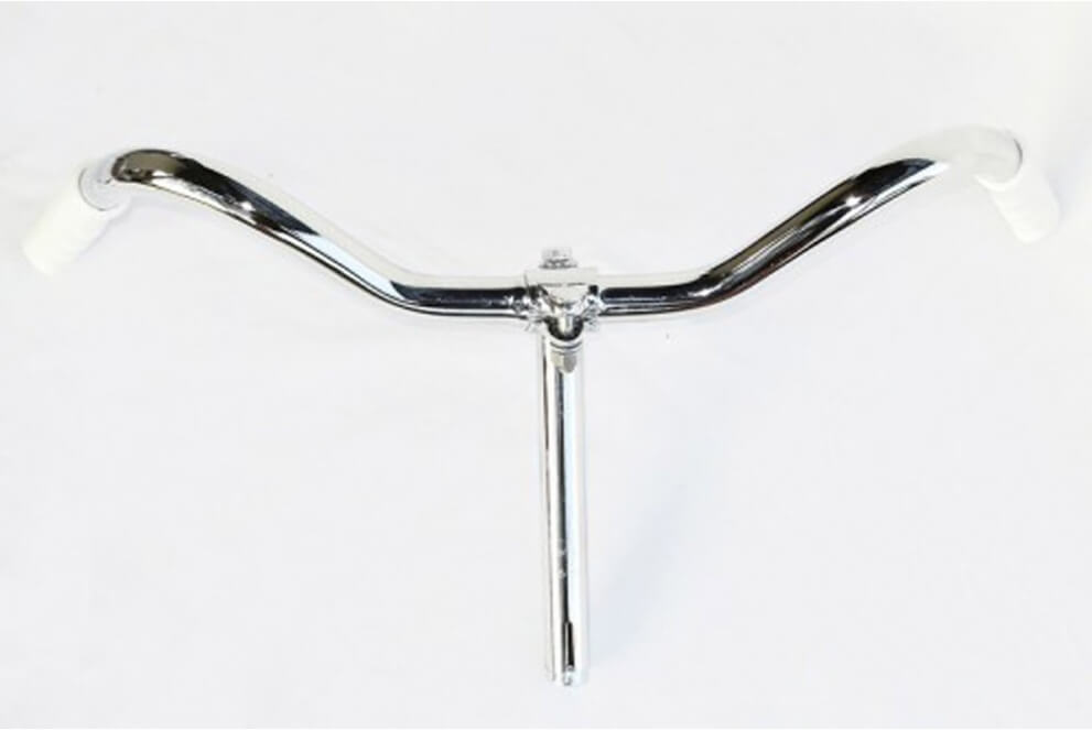 French style steel handlebars + stem