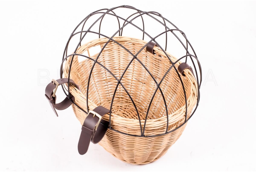 Cesta Bicicleta Victoria Mimbre Perro Mascota