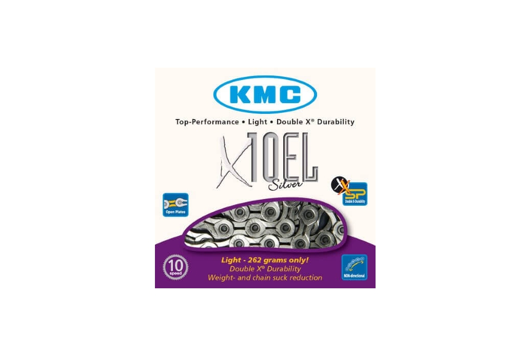 Comprar Cadena KMC x10EL Silver para 10 velocidades