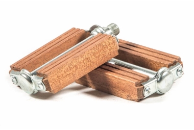 Retro mahogany wood pedals