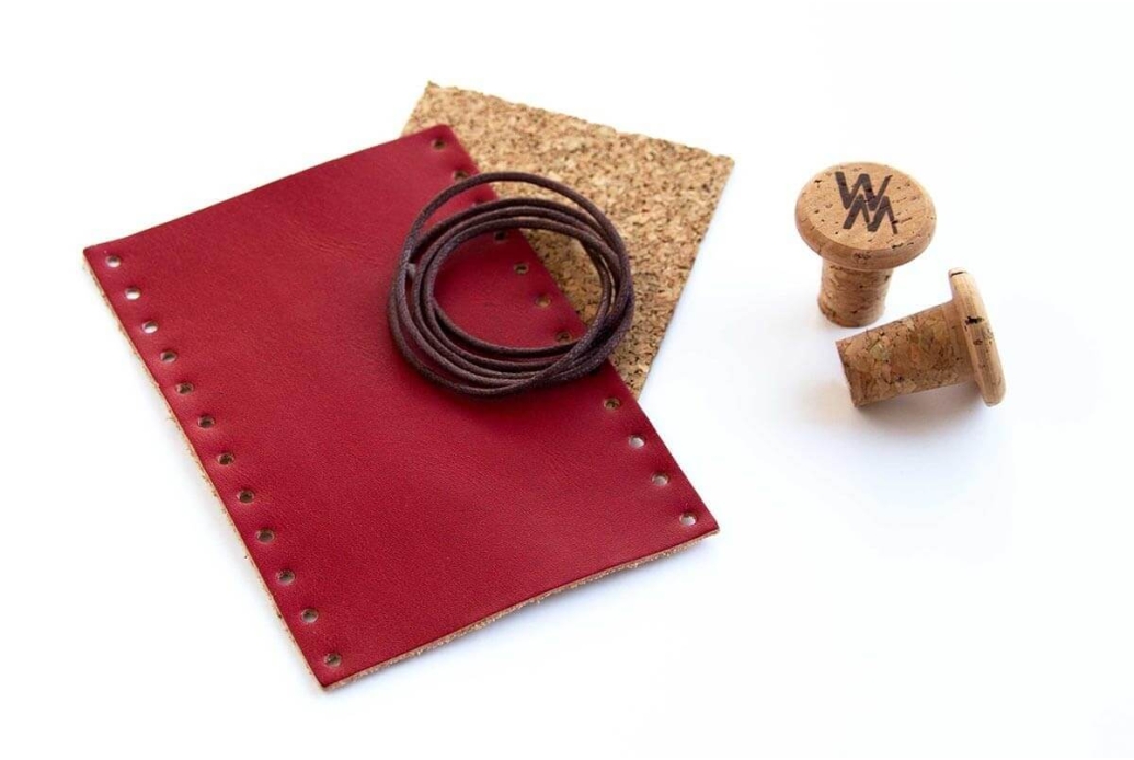 Walter Matrakas Red-Brown leather and cork handlebar grips