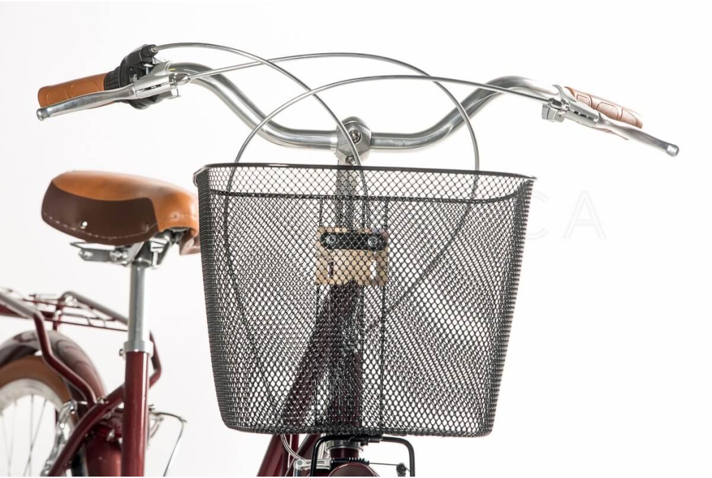 Cesta portabultos delantera sujeccion a potencia ideal bici paseo bicicleta