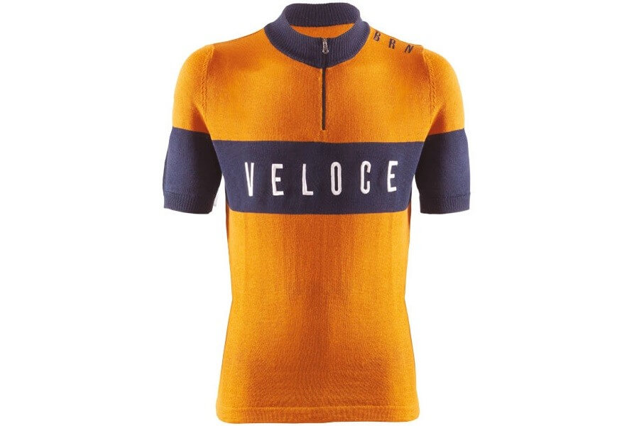 Vintage cycling jersey BRN Veloce Mustard