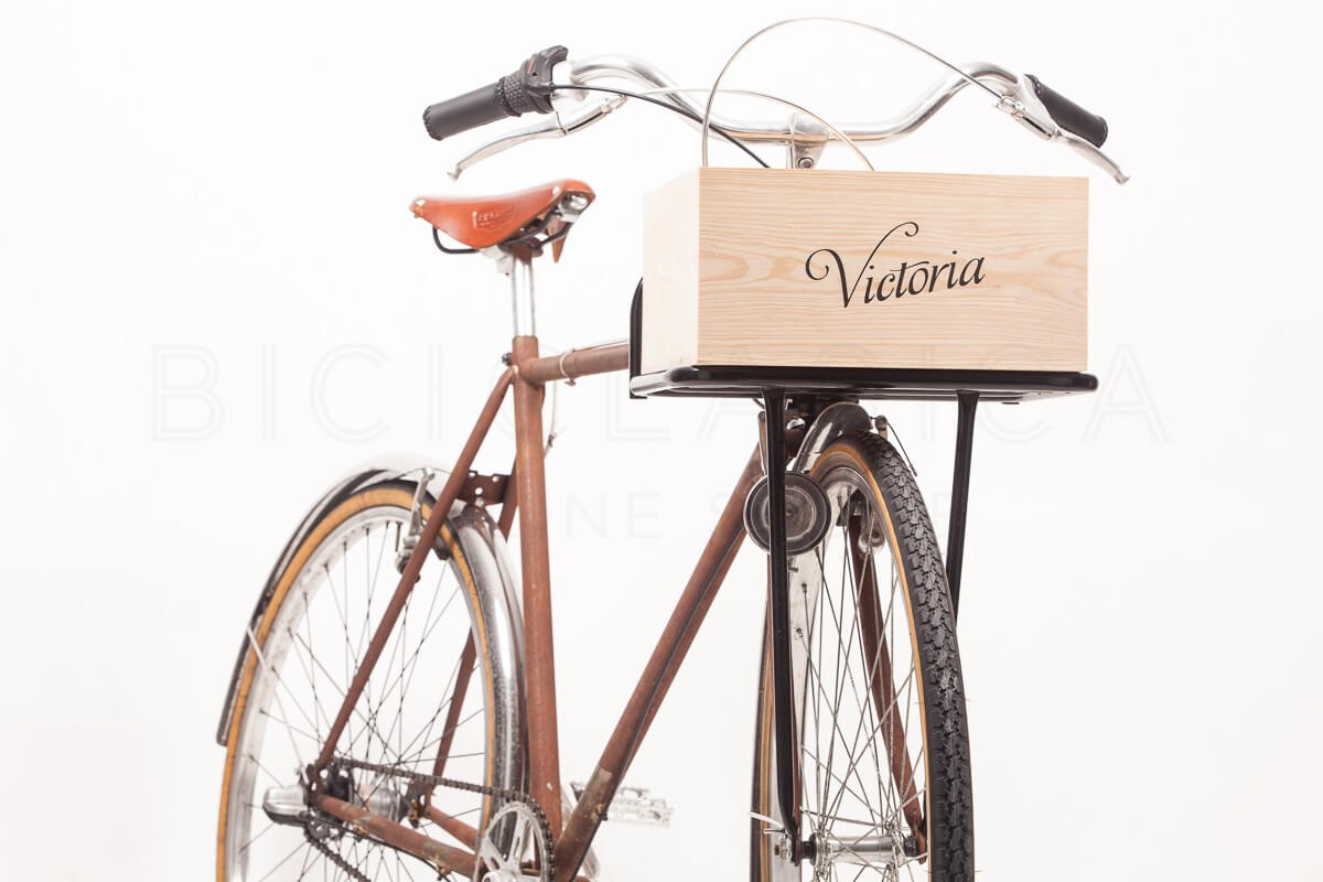Arturo recurso renovable Árbol genealógico Caja de Madera Victoria con asa para Bicicleta | Cestas | Biciclasica.com