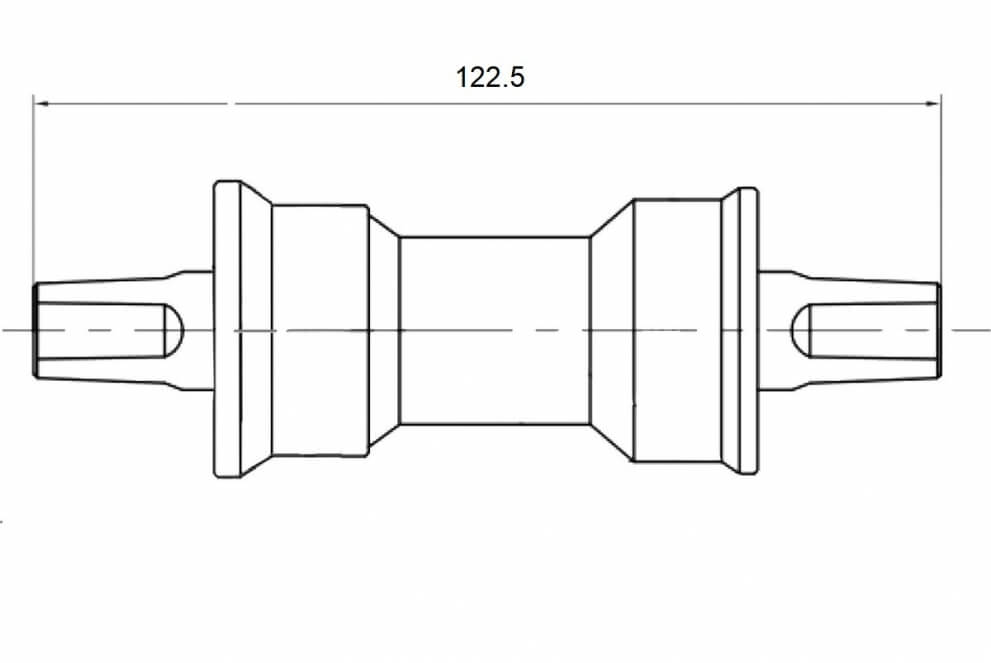 Comprar Eje de pedalier sin rosca 68x122.5