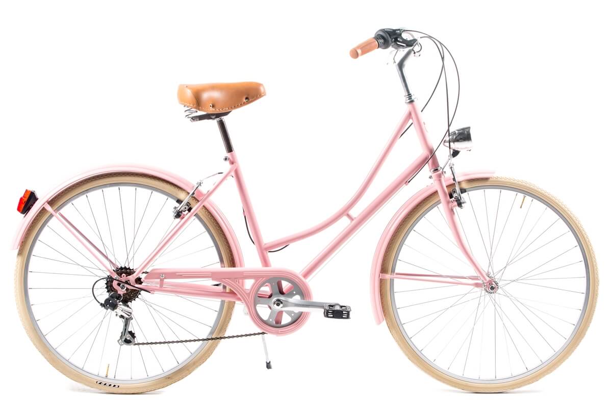 Bicicleta Urbana Capri Valentina Rosa 6 Velocidades