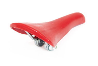 Retro Bmx Saddle Red + Walnut