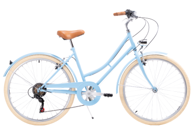 Comprar Bicicleta de paseo Capri Valentina azul pastel 7V