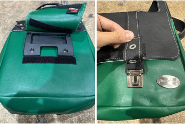 Bolso frontal semipiel para...