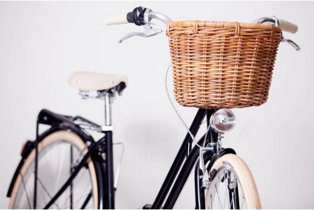 victoria wicker bicycle basket