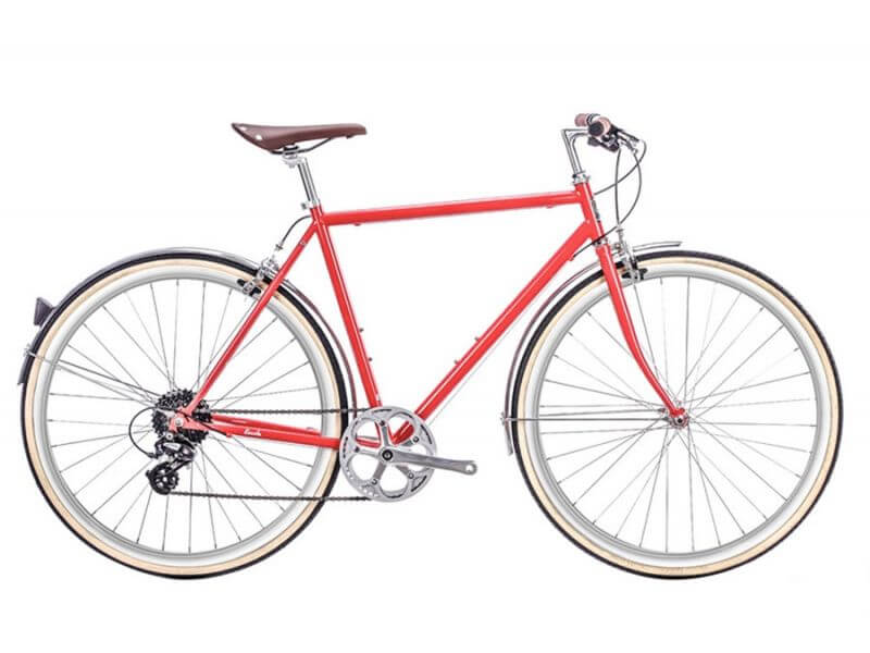 6ku odyssey lincoln red 8spd city bike 1