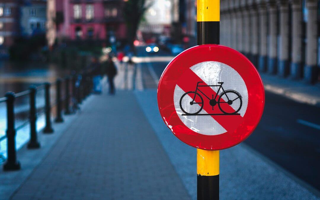 prohibido bicicletas