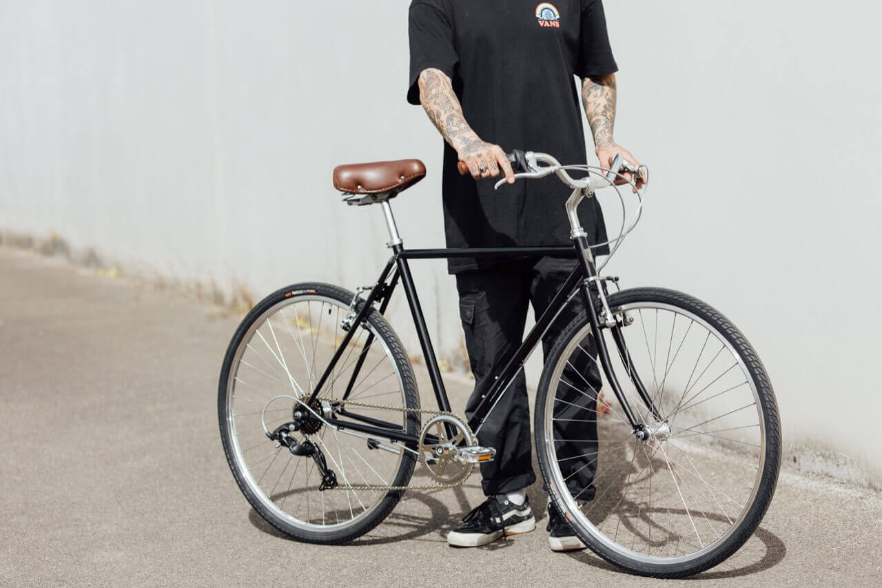 bicicleta urbana hombre