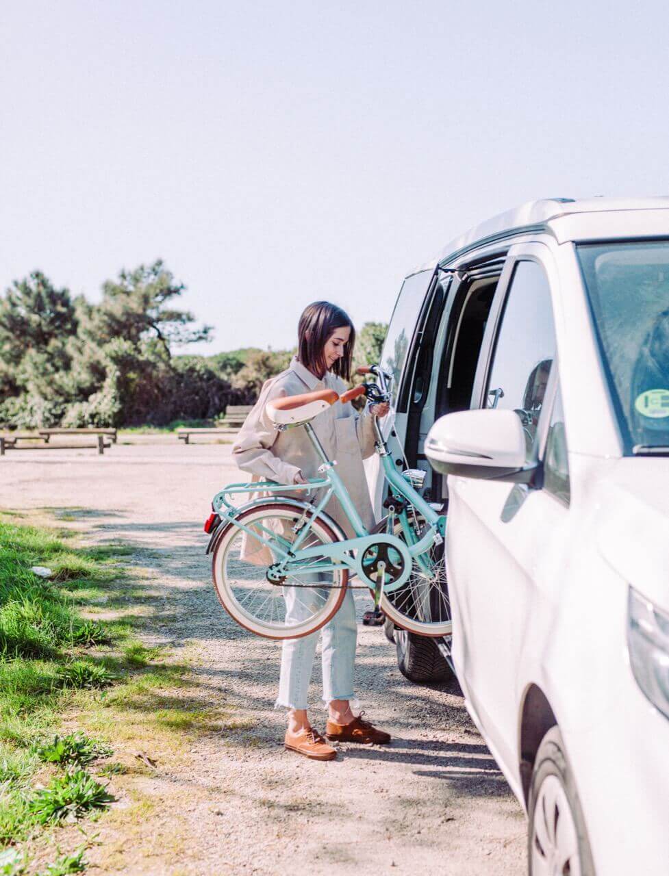 Bicicleta para guardar en coche