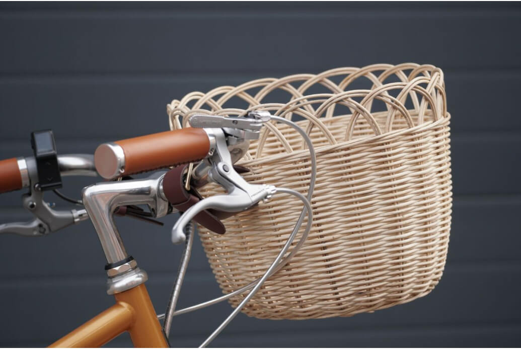 cesta de mimbre victoria para bicicleta