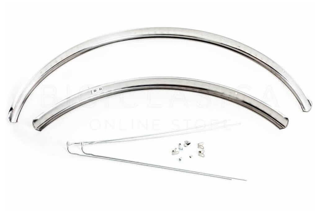 Comprar Guardabarros Cromados Acero 28" Cuadrados