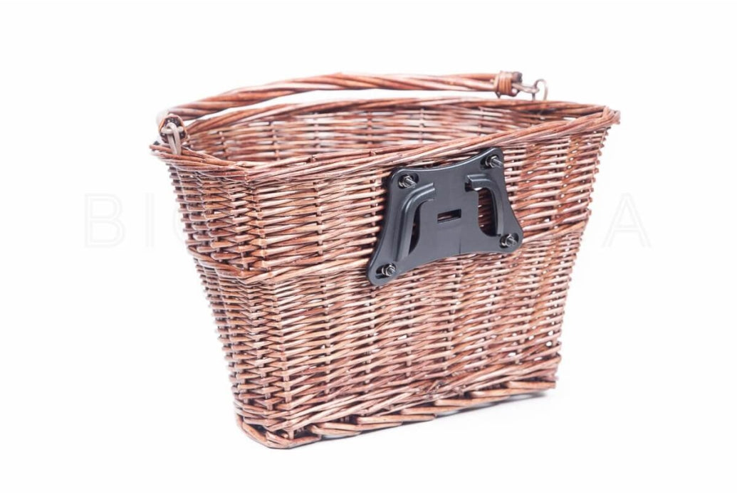 Comprar Cesta de mimbre para Bicicleta con sistema KlickFix Marron