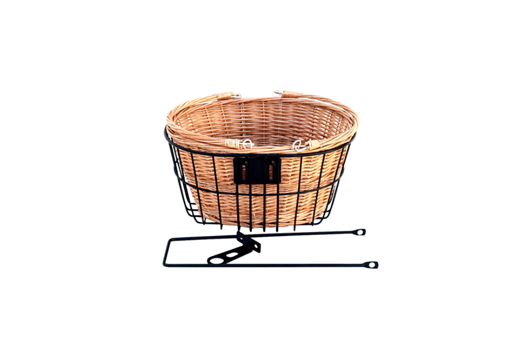 Comprar Cesta de Bicicleta + Portacestas Blanco/Negro para bicicleta REID