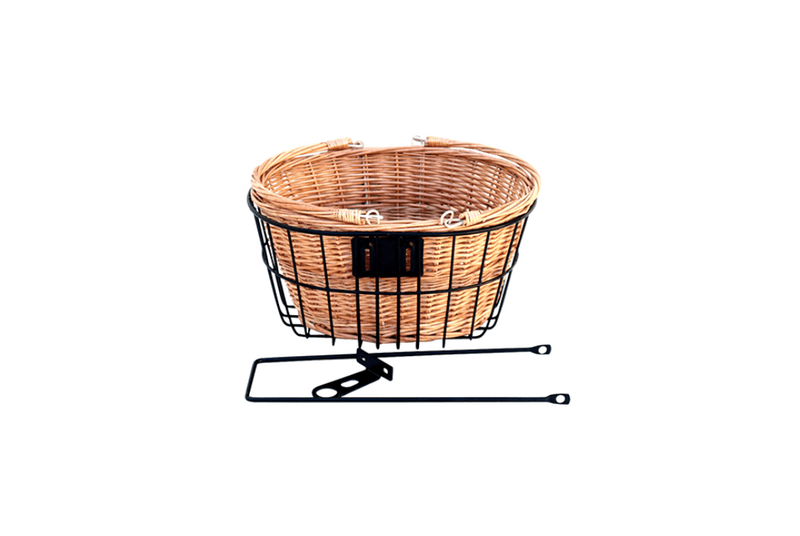 Comprar Cesta de Bicicleta + Portacestas Blanco/Negro para bicicleta REID