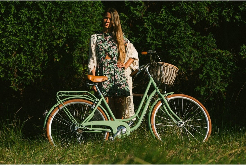 Comprar Bicicleta de Paseo Capri Berlin Verde-Crema 6 velocidades (DESCONTINUADA)