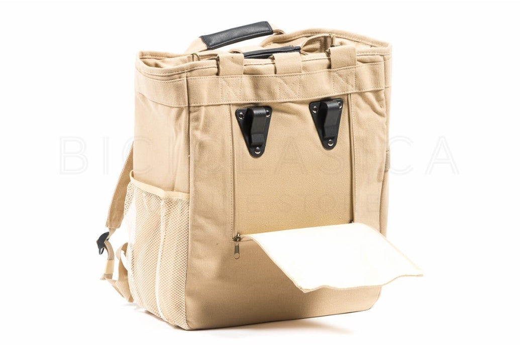 Comprar Alforja mochila para bicicleta de uso urbano color crema