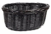 Comprar Cesta de mimbre ovalada negro - liquidación
