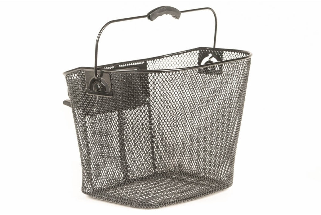 Comprar Cesta metálica con asa delantera negra + Klickfix