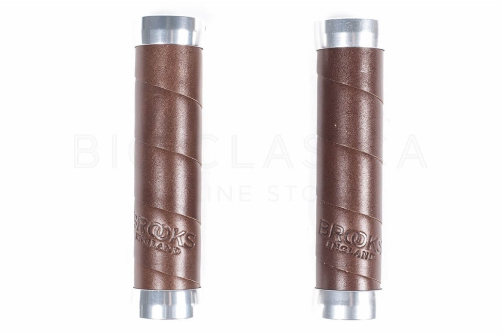 Brooks Slender Grips Brown 130 mm | Biciclasica.com – BICICLASICA