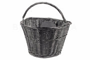 Comprar Cesta de mimbre para Bicicleta con asa con sistema KlickFix Negro