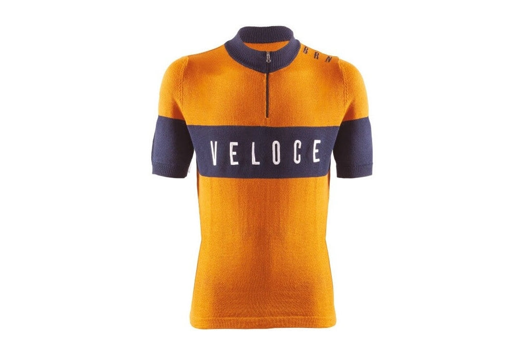 Comprar Maillot de ciclismo vintage BRN Veloce - Mostaza